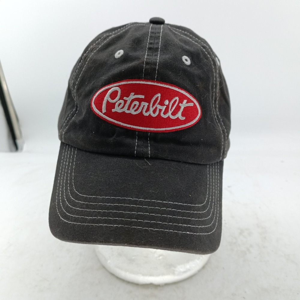 Peterbilt Motors Trucker Hat Dark Gray Cotton Adjustable Baseball Cap  Logo #13